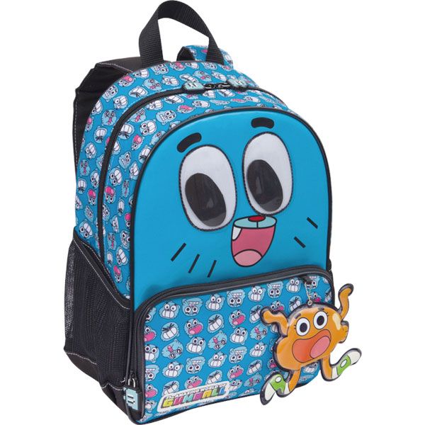 Mochila Gumball 15Y Média 3 Bolsos Azul SESTINI