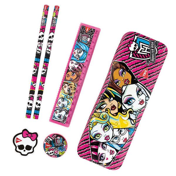 Kit Escolar Monster High Skull Set 6PCS