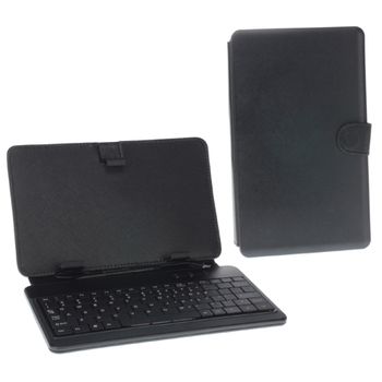 TECLADO/CAPA P/TABLET 7'' DE COURO C/TECL USB KA772NNB PRETO